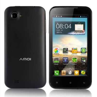 Лот: 3068915. Фото: 1. Amoi N828 черный, CPU 4*1,2Ггц... Смартфоны