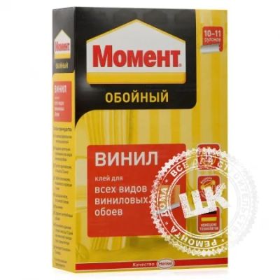 Лот: 19670481. Фото: 1. Клей обойный винил 500г Момент. Клеи, герметики, пена монтажная, клейкие ленты