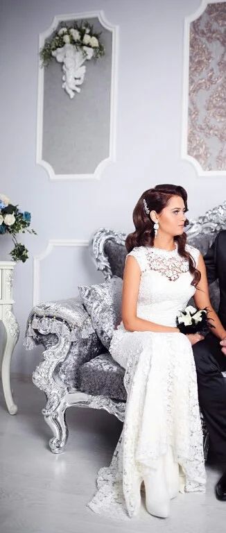 Лот: 8072766. Фото: 1. Кружевное свадебное платье. Свадебные платья
