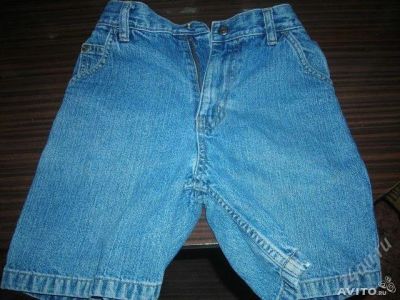 Лот: 2822623. Фото: 1. Шорты джинсовые р. 122-126. Брюки, шорты, джинсы