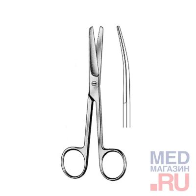 Лот: 24827892. Фото: 1. Ножницы тупоконечные, изогнутые... Медицинские товары