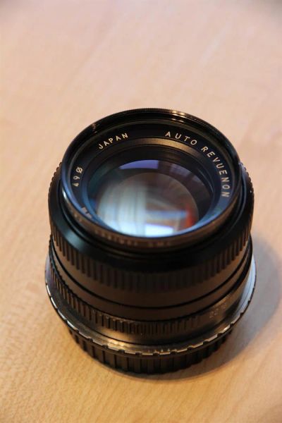 Лот: 2996535. Фото: 1. Auto Revuenon 50mm f1.4 с переходником... Объективы