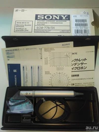 Лот: 9510710. Фото: 1. Sony ECM 77B круговой петличный... Студийные микрофоны, радиомикрофоны и радиосистемы