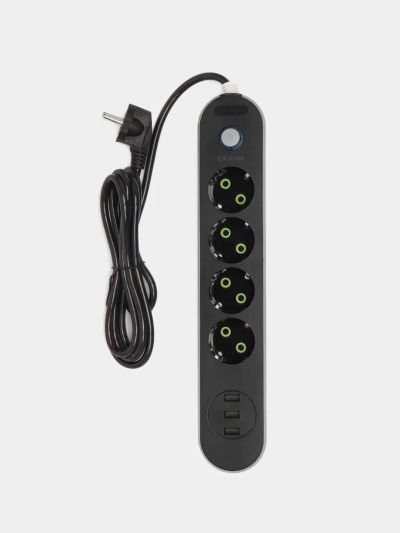 Лот: 20284693. Фото: 1. Сетевой фильтр с USB 4 розетки... Удлинители, тройники, сетевые фильтры