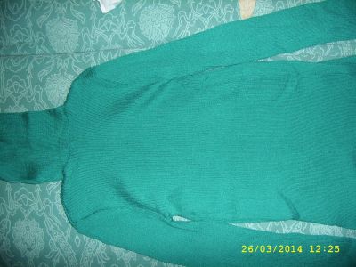 Лот: 5035134. Фото: 1. Водолазка бирюзовая. Размер 42-48. Футболки, топы и майки