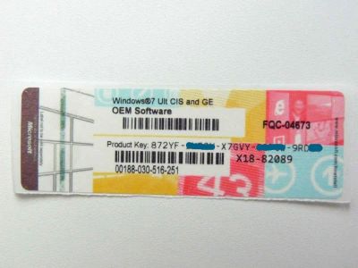 Лот: 5531195. Фото: 1. наклейка Windows 7 Professional... Системные