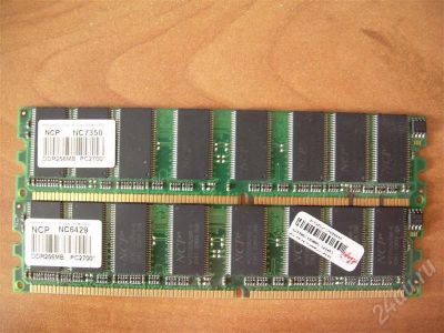 Лот: 434161. Фото: 1. Память NCP DDR PC2700 512Mb! Обмен... Оперативная память