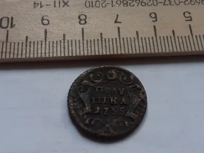 Лот: 25510031. Фото: 1. (№9816) Полушка 1739 год ,медь... Россия до 1917 года