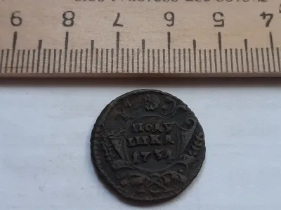 Лот: 25510022. Фото: 1. (№9818) Полушка 1734 ,медь (Царская... Россия до 1917 года