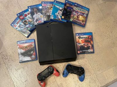 Лот: 19955244. Фото: 1. Sony PlayStation 4 + 2 контроллера... Консоли