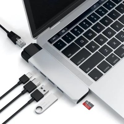 Лот: 21439145. Фото: 1. USB-хаб Satechi Aluminum Pro Hub... USB хабы