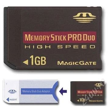 Лот: 2845824. Фото: 1. Memory Stick Pro Duo 1Gb + адаптор. Карты памяти