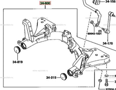 Лот: 21419934. Фото: 1. балка подвески Mazda Premacy CP8W. Ходовая, подвеска, рулевое управление