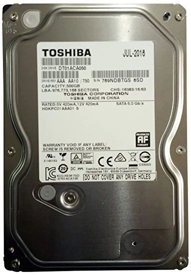 Лот: 10427843. Фото: 1. Toshiba DT01ACA050 500Gb SATA-III... Жёсткие диски