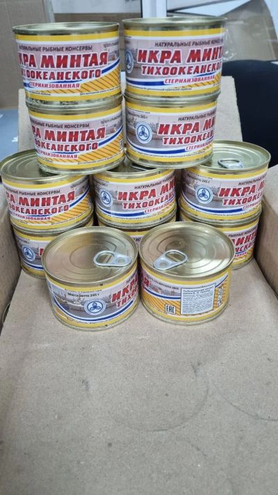 Лот: 21395862. Фото: 1. Икра минтая стерилизованная (0... Икра, рыба, морепродукты
