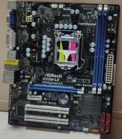 Лот: 20188598. Фото: 1. Мат. плата ASRock H55M-LE/LGA1156... Материнские платы