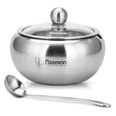 Лот: 24486823. Фото: 1. Сахарница FISSMAN с крышкой и... Предметы сервировки