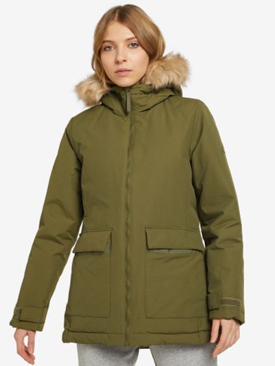 Лот: 22492292. Фото: 1. Парка женская adidas, Зеленый. Другое (спортивная одежда)