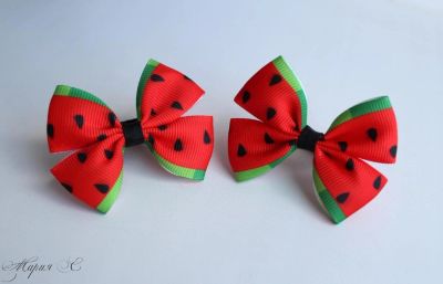Лот: 10577014. Фото: 1. Бантики для волос на резинке... Другое (ручная работа)