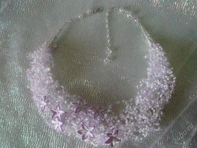 Лот: 1622077. Фото: 1. Колье"Розовое облако".Авторская... Колье