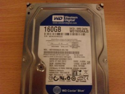 Лот: 5299942. Фото: 1. жесткий диск WD 160 sata. Жёсткие диски (HDD)