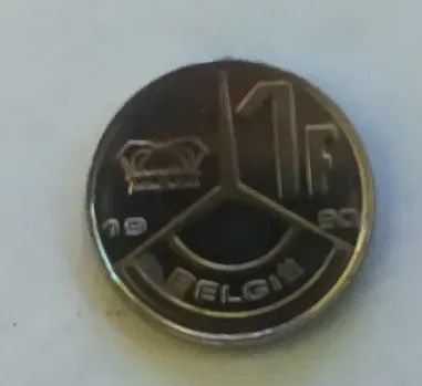 Лот: 19958187. Фото: 1. Бельгия 1 франк 1990 надпись на... Европа