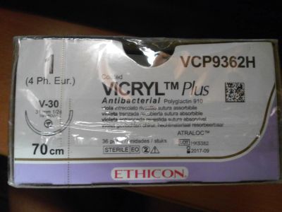 Лот: 7051001. Фото: 1. Vicryl Plus Шовный материал. Антисептики, защитные средства, медицинские маски