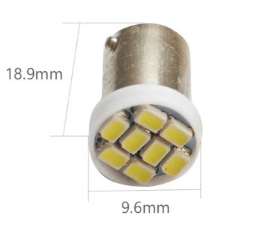 Лот: 21248021. Фото: 1. Лампа 12В Ba9s 8SMD Плоская Белый... Оптика и освещение