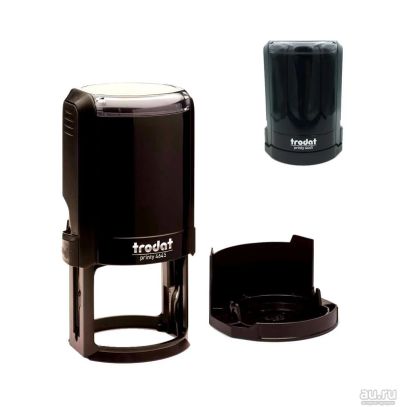 Лот: 15535959. Фото: 1. Trodat 4645 P4 (d 45 мм, чёрная... Печати, штампы, оснастки