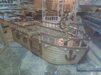 Лот: 11007043. Фото: 1. Детская кровать кораблик. Детские кровати и кроватки