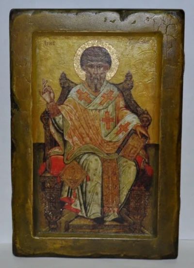 Лот: 3168411. Фото: 1. Икона Спиридон Тримифунтский. Иконы