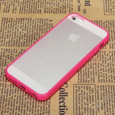 Лот: 2964667. Фото: 1. Бампер розовый, iPhone 5. Доставка... Чехлы, бамперы