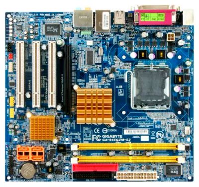 Лот: 3791736. Фото: 1. Комлект мать gigabyte ga-945gzm-s2... Материнские платы