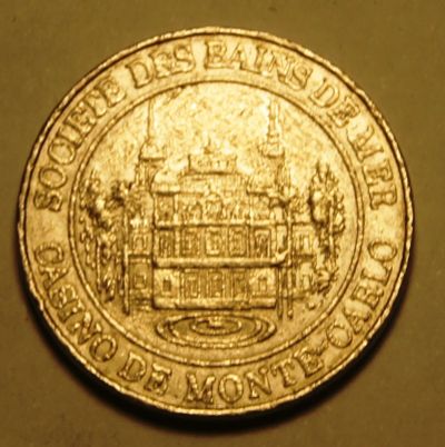 Лот: 3825611. Фото: 1. Жетон. Societe Des Bains De Mer... Другое (значки, медали, жетоны)