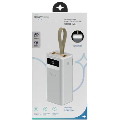 Лот: 22025115. Фото: 1. Аккумулятор Stellarway 40000mAh... Внешние, портативные аккумуляторы для смартфонов (Power bank)