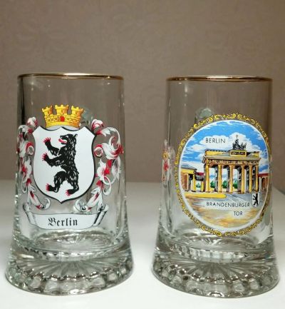 Лот: 4947114. Фото: 1. Набор пивных бокалов из Берлина... Другое (сувениры, подарки)