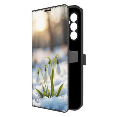 Лот: 25135097. Фото: 1. Чехол Krutoff Eco Book "Подснежники... Чехлы, бамперы