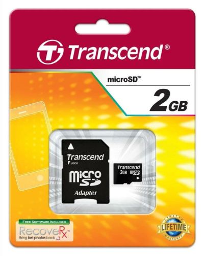 Лот: 9417770. Фото: 1. Карта памяти microSD 2 GB Transcend... Карты памяти