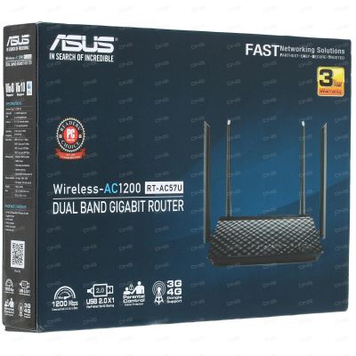 Лот: 17154399. Фото: 1. Wi-Fi роутер ASUS RT-AC57U. Маршрутизаторы (роутеры)