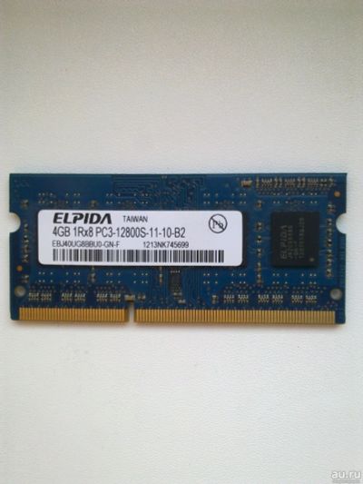 Лот: 12994648. Фото: 1. Elpida 4GB 1Rx8 PC3-12800S-11-10-B2. Оперативная память