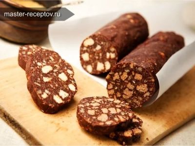 Лот: 5074993. Фото: 1. домашняя шоколадная колбаса. Шоколад, конфеты