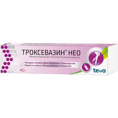 Лот: 23714620. Фото: 1. Троксевазин Нео гель 40г. Лекарства