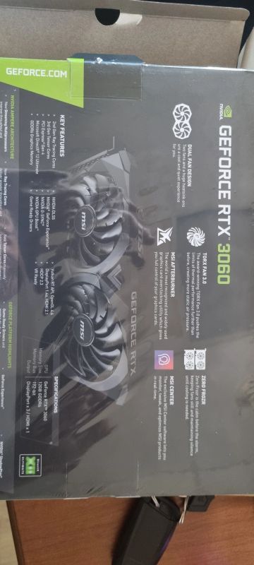 Лот: 19138669. Фото: 1. MSI RTX 3060 12G. Видеокарты