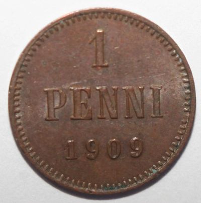 Лот: 1904045. Фото: 1. 1 пенни 1909 год. Россия до 1917 года
