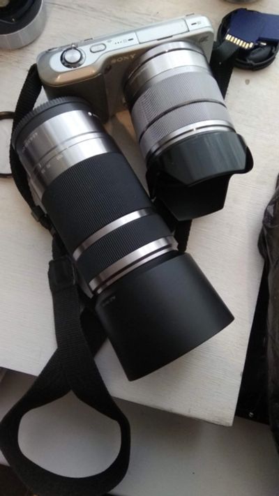 Лот: 11623996. Фото: 1. nex-3 double kit 18-55 + 55-210. Цифровые беззеркальные со сменной оптикой