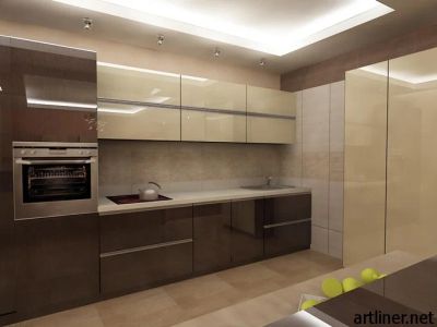 Лот: 8167550. Фото: 1. Кухня 3м с профиль - ручками. Кухонные гарнитуры