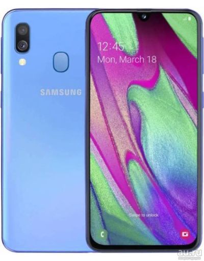Лот: 13666299. Фото: 1. Samsung Galaxy A40 Синий Blue... Смартфоны