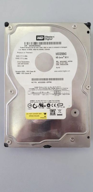 Лот: 21451141. Фото: 1. HDD 320gb Sata 3.5" Western Digital... Жёсткие диски (HDD)