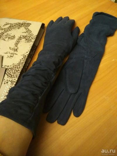 Лот: 10383550. Фото: 1. Перчатки удлиненные замшевые женские... Перчатки, варежки, митенки