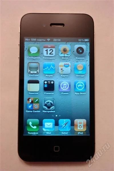 Лот: 1190152. Фото: 1. APPLE iPhone 4 16Gb черный оригинал. Смартфоны
